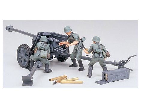 Zestaw figurek German 75mm Anti Tank Gun Tamiya