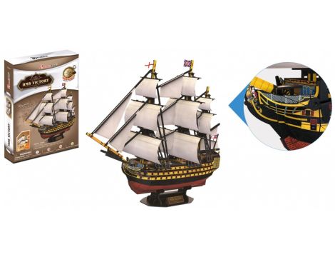 Puzzle 3D Żaglowiec HMS Victory Cubic Fun - 3