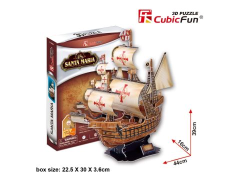 Puzzle 3D Żaglowiec Santa Maria od Cubic Fun