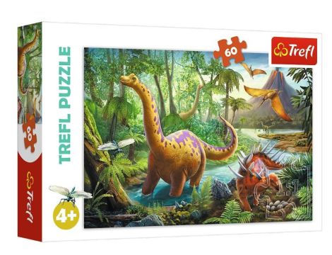 Puzzle Wędrówki Dinozaurów Trefl 60el