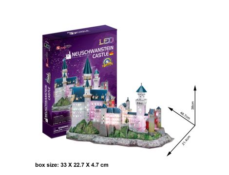 Puzzle 3D Zamek Neuschwanstein Cubic Fun - 3