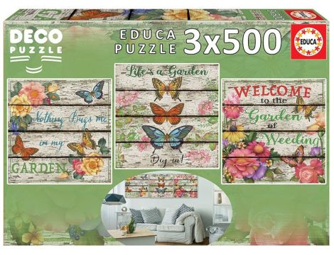 Puzzle Ogród Wiejski Educa 3x500el