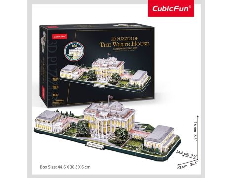 Puzzle 3D LED Biały Dom od Cubic Fun - 2