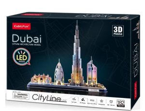 Puzzle 3D LED Dubaj od Cubic Fun