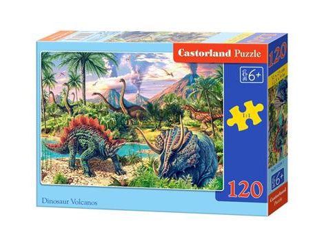 Puzzle Dinozaury Przy Wulkanach Castorland 120el