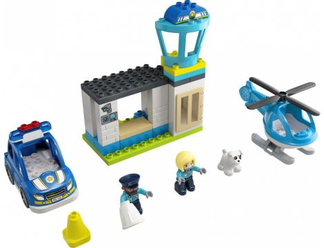 Klocki Posterunek Policji I Helikopter LEGO Duplo - 9