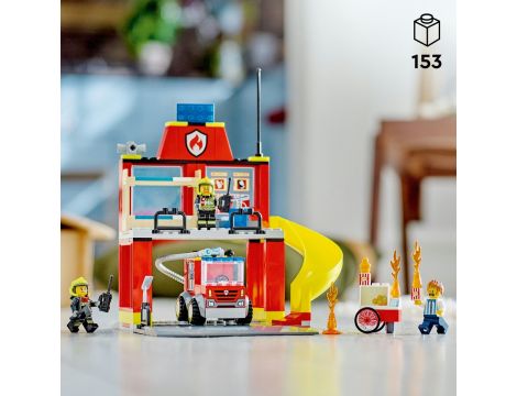 Klocki LEGO City Remiza Strażacka I Wóz Strażacki 60375 - 6