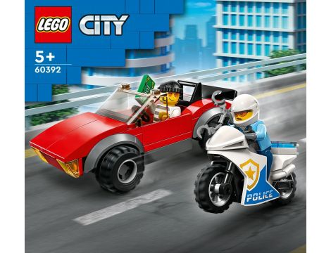 Klocki LEGO City Motocykl Policyjny - Pościg Za Samochodem 60392 - 2