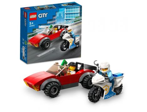 Klocki LEGO City Motocykl Policyjny - Pościg Za Samochodem 60392 - 4