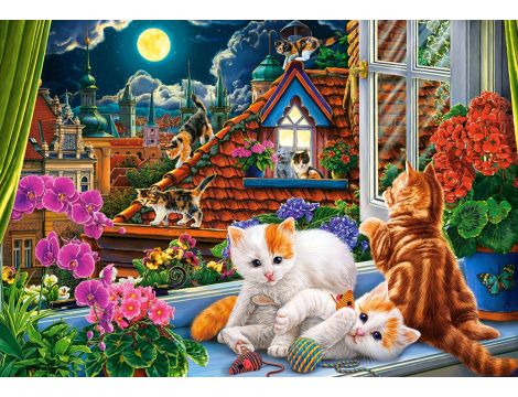 Puzzle Kotki Na Dachu Castorland 1500el - 2