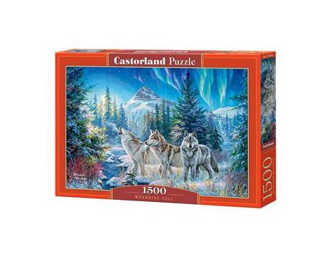 Puzzle Wilki Wezwanie O Wschodzie Księżyca Castorland 1500el