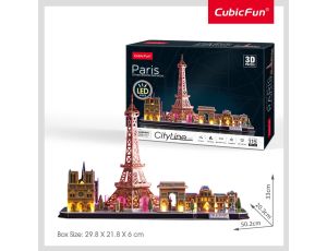 Puzzle 3D LED City Line Paryż od Cubic Fun - image 2