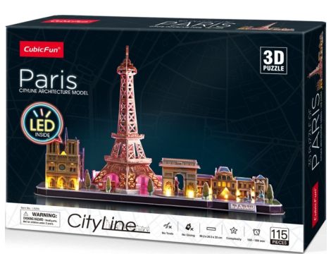 Puzzle 3D LED City Line Paryż od Cubic Fun