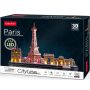 Puzzle 3D LED City Line Paryż od Cubic Fun - 2