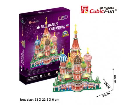 Puzzle 3D LED Katedra Św. Bazylego od Cubic Fun - 4