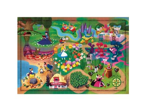 Puzzle Compact Disney Maps Alice Clementoni 1000el - 3