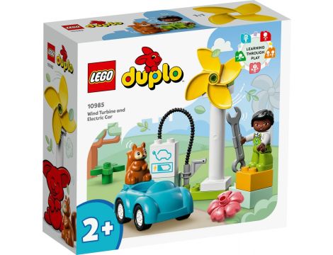 Puzzle LEGO DUPLO Turbina Wiatrowa I Samochód Elektryczny 10985