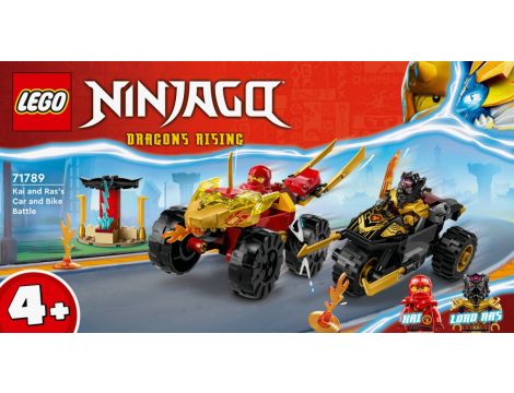 Klocki LEGO Ninjago Bitwa samochodowo-motocyklowa między Kaiem a Rasem 71789 - 3