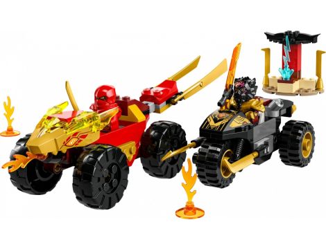 Klocki LEGO Ninjago Bitwa samochodowo-motocyklowa między Kaiem a Rasem 71789 - 9