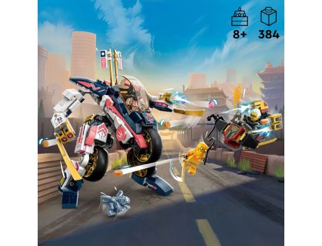 Klocki LEGO Ninjago Mech Sory Zmieniający Się W Motocykl Wyścigowy 71792 - 4