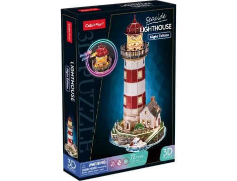 Puzzle 3D Latarnia Wersja LED Cubic Fun