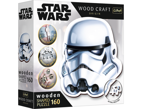 Puzzle Drewniane Konturowe Hełm Szturmowca Star Wars Trefl 160el