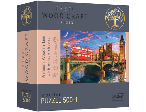 Puzzle Drewniane Pałac Westminsterski Big Ben Londyn Trefl 500+1el