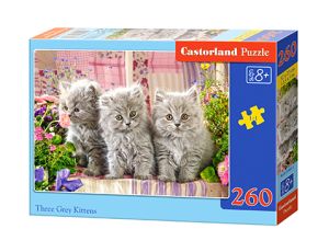 Puzzle Trzy Szare Kocięta Castorland 260el