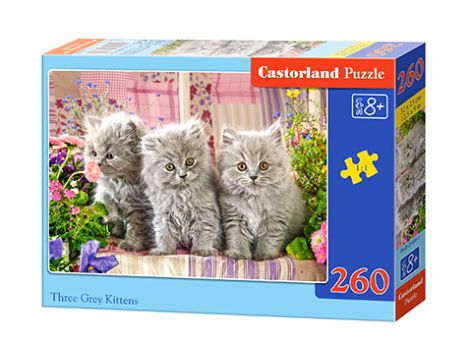 Puzzle Trzy Szare Kocięta Castorland 260el