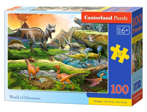 Puzzle Świat Dinozaurów Castorland 100el