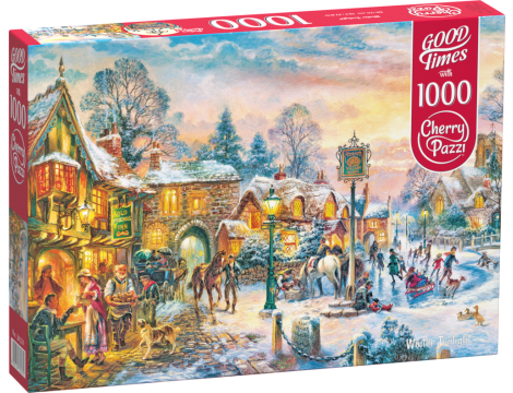 Puzzle Zimowy Zmierzch CherryPazzi 1000el