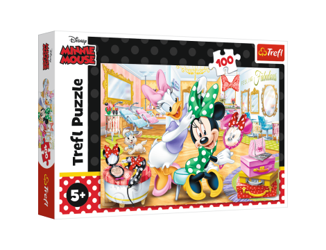 Puzzle Myszka Minnie W Salonie Kosmetycznym Trefl 100el