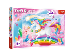 Puzzle W kryształowym Świecie Jednorożców Trefl 100el