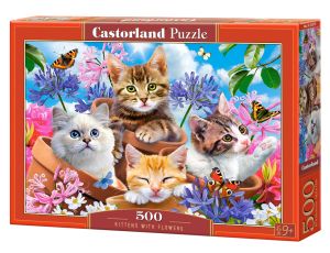 Puzzle Kocięta Z Kwiatami Castorland 500el