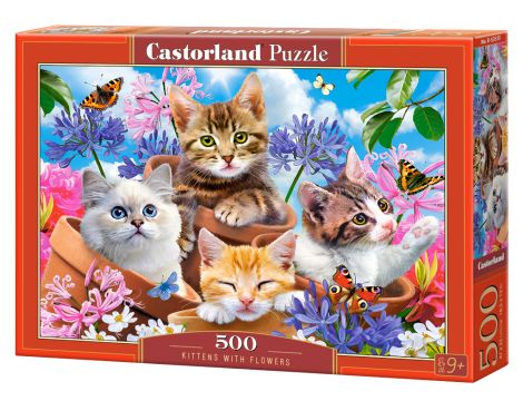 Puzzle Kocięta Z Kwiatami Castorland 500el