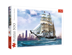 Puzzle Żaglowiec Na Tle Chicago Trefl 500el