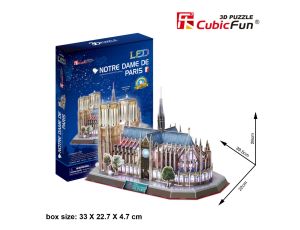 Puzzle 3D Notre Dame LED Cubic Fun - image 2