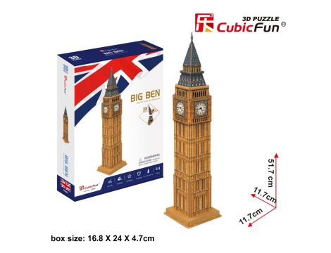 Puzzle 3D Zegar Big Ben Cubic Fun - 2