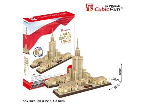 Puzzle 3D Pałac Kultury I Nauki Cubic Fun - 4