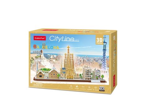 Puzzle 3D City Line Barcelona Cubic Fun