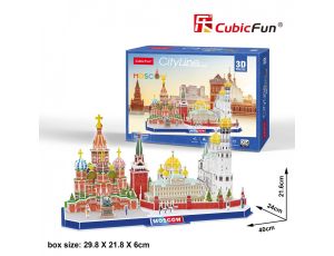 Puzzle 3D City Line Moskwa Cubic Fun - image 2