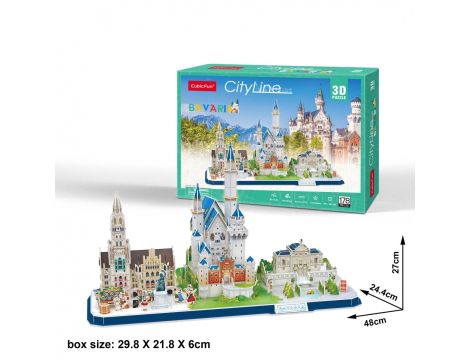 Puzzle 3D City Line Bawaria Cubic Fun