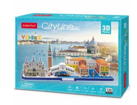 Puzzle 3D City Line Wenecja Cubic Fun - 5