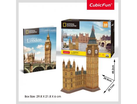 Puzzle 3D National Geographic Big Ben Cubic Fun - 2