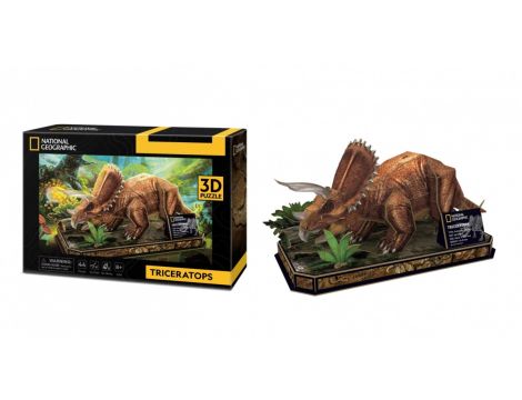 Puzzle 3D Triceratops National Geographic Cubic Fun - 2