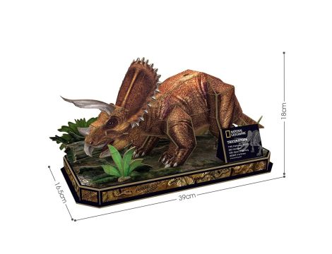 Puzzle 3D Triceratops National Geographic Cubic Fun - 3