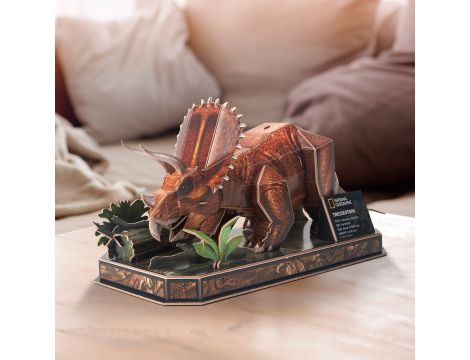 Puzzle 3D Triceratops National Geographic Cubic Fun - 4