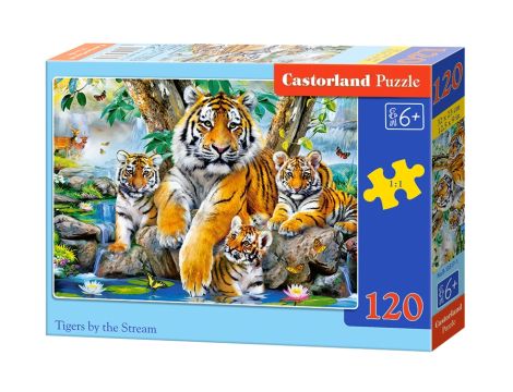 Puzzle Tygrysy Przy Potoku Castorland 120el