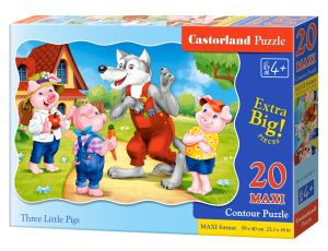 Puzzle Trzy Małe Świnki Castorland 20 maxi