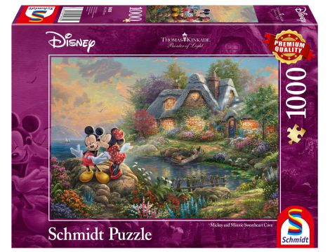 Puzzle Myszka Miki I Minnie Disney T.Kinkade Schmidt 1000el